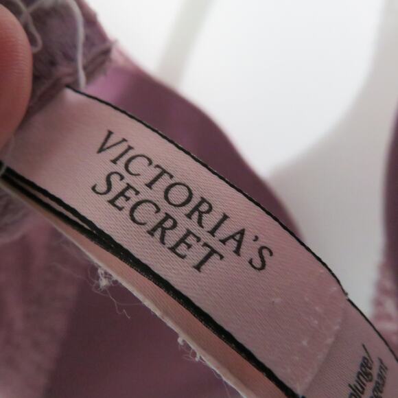 Victoria's Secret Womens Sz 34D Mauvy Purple Mesh Overlay Plunge Bra - Picture 5 of 5